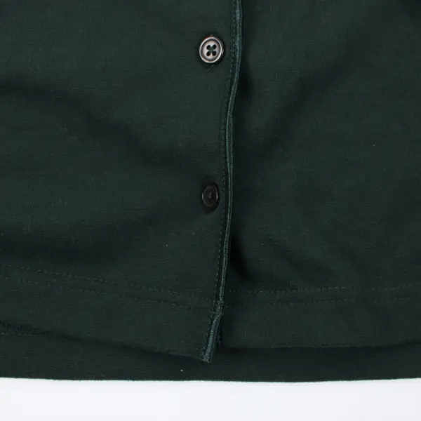 NWT North Crest Women's Button-Front Cardigan Forest Green 1X 14W/16W