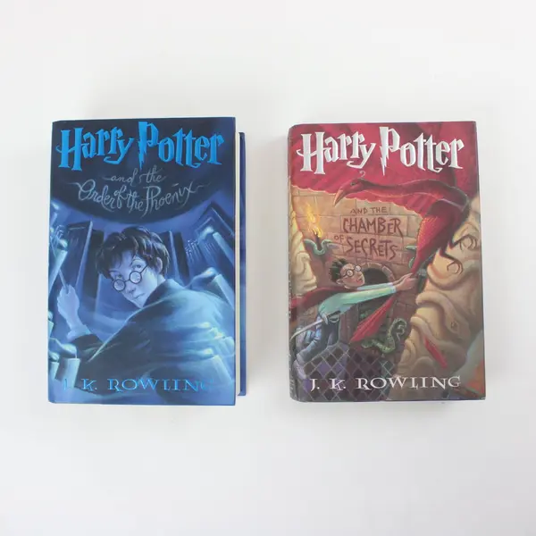 Lot of 2 Harry Potter HC Books J.K. Rowling Dust Jackets 1999 & 2003