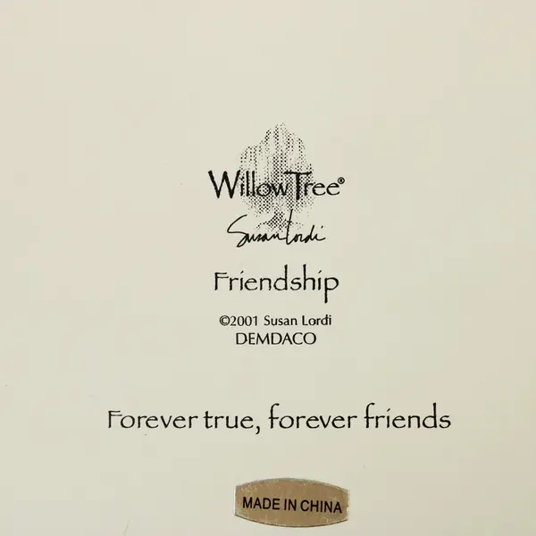 Vintage 2001 Willow Tree Susan Lordi Friendship Hanging Plaque 