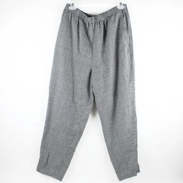 Briggs New York Women's 16W Houndstooth Pull-On Pants Black White
