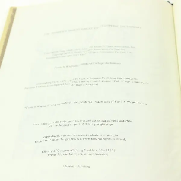 Reader's Digest Great Encyclopedic Dictionary Hardcover 1975