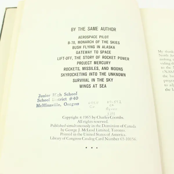 Project Apollo Mission to Moon Charles Coombs 1965 Library Edition Morrow Eagle