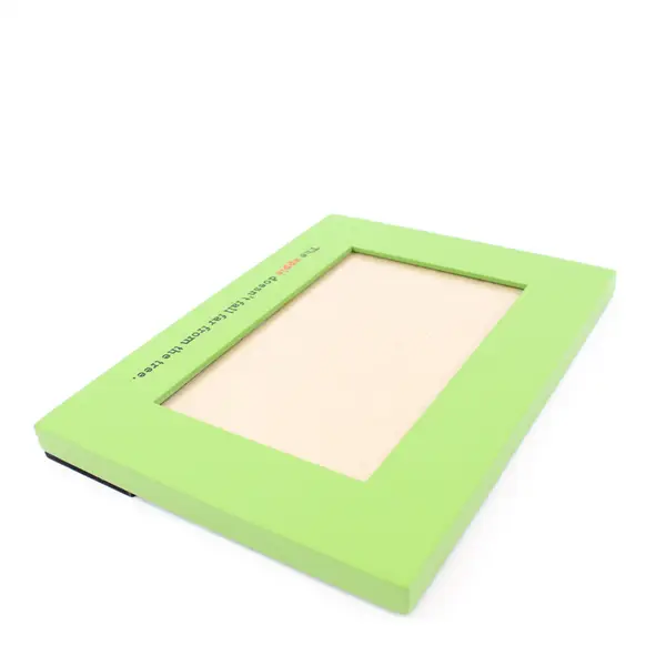 Unbranded Green Tabletop Picture Frame 3.5x5.5 Apple Quote