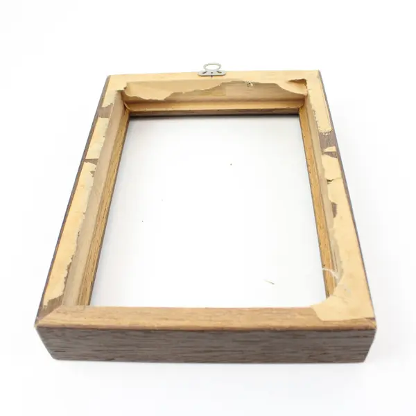 Lot of 3 Assorted Wood and White Open Back Picture Frames