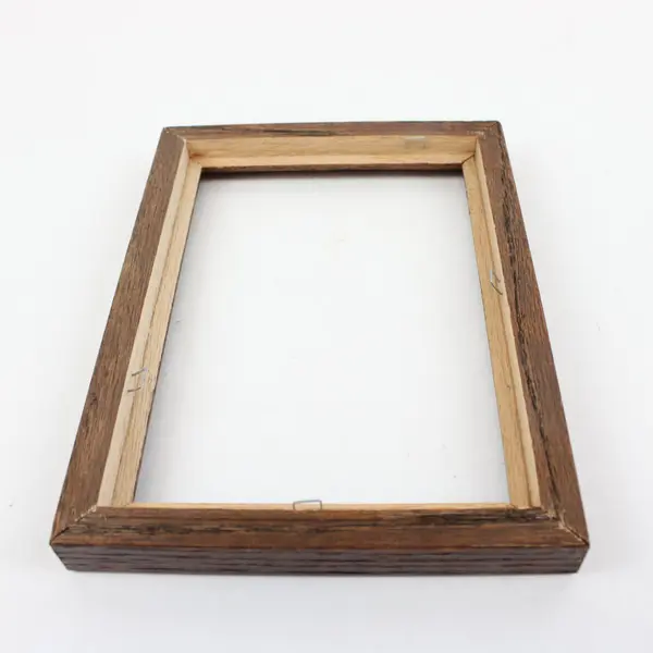 Lot of 3 Assorted Wood and White Open Back Picture Frames