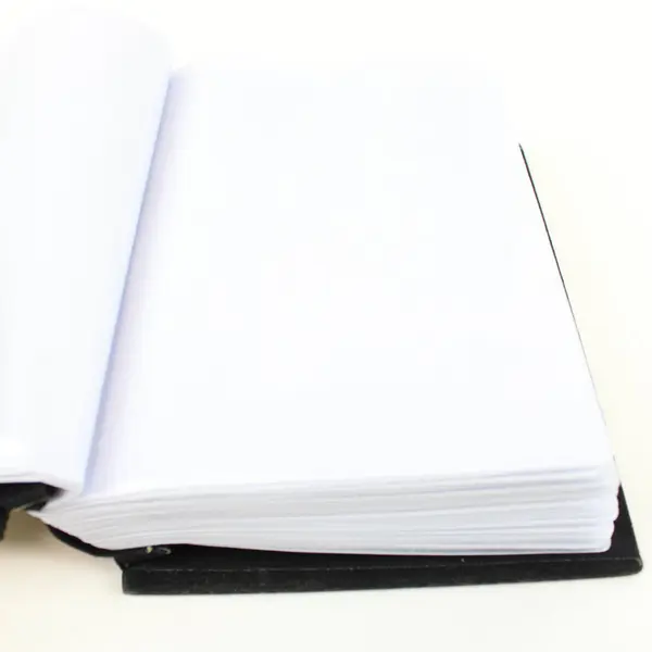 Burnes Mini Photo Album 80 Pages Black Gold Tone Pre-Owned