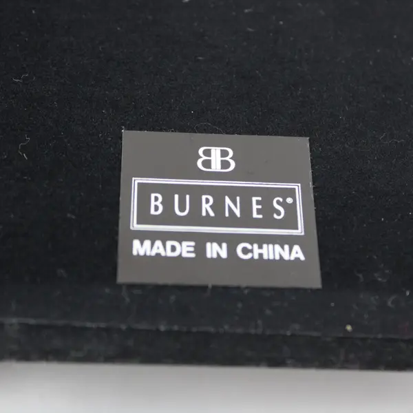 Burnes Mini Photo Album 80 Pages Black Gold Tone Pre-Owned