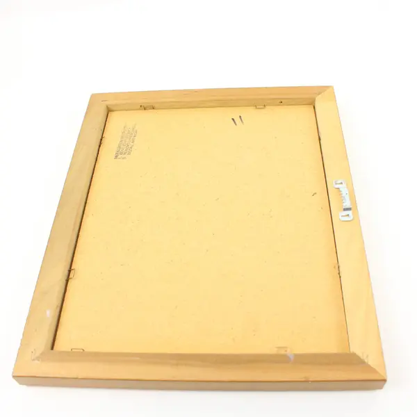 Lot of 2 Picture Frames Green Gold and Brown Wood Frame