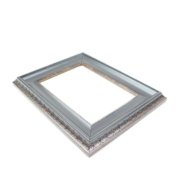 Pair of Black Ornate Picture Frames Beveled Textured Decorative 5x7