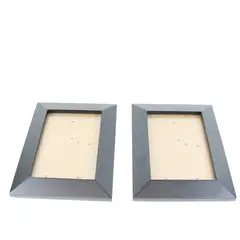 Set of 2 Black Glossy Picture Frames Wall Mount Desk Display