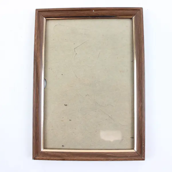 Lot of 2 Picture Frames Banana Leaf Birch Bark & Brown