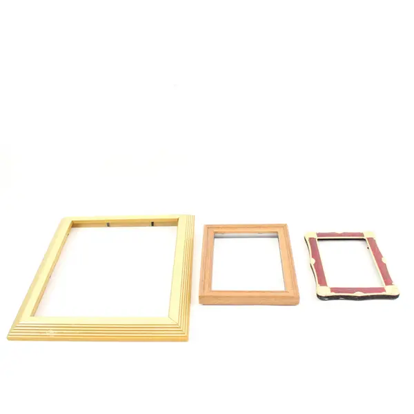 Lot of 3 Ornate Decorative Picture Frames Brown Gold Red