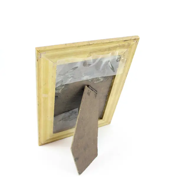 Lot of 3 Picture Frames 5x7 & 3.5x5.5 Wood Black Distressed Gold/Pale Blue
