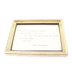 Framed Emily Dickinson Hope Is the Thing With Feathers Poem Quote 8x6"