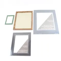 Unbranded Rustic Brown Wood-Look 11x14 Picture Frame w/ 8x10 & 6x8 Mats