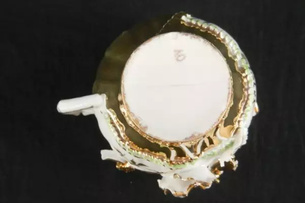 Vintage Gold Gilded Sister Tea Cup with Applied Flowers Pre-owned