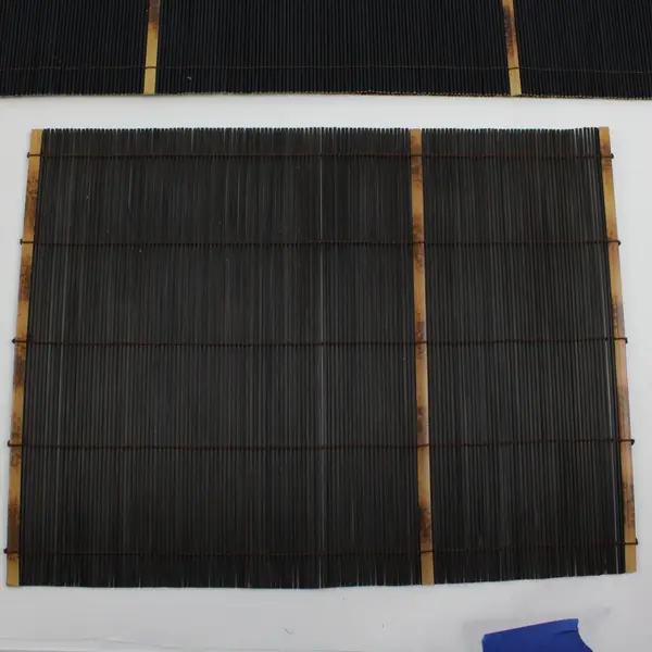 3 Piece Black Bamboo Table Runner & Placemat Set Dining Decor
