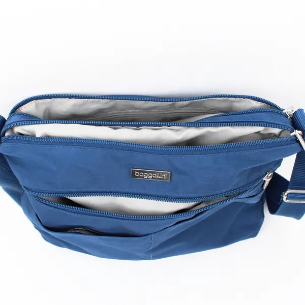 Baggallini Small Blue Shoulder Bag Travel Purse