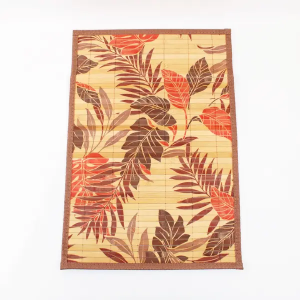 Bed Bath & Beyond Bamboo Tropical Leaf Placemats 19 x 13 Set of 2