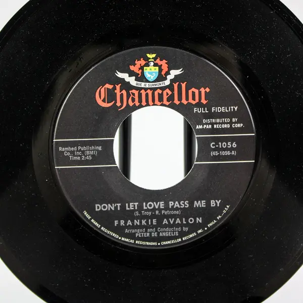 Frankie Avalon Togetherness / Don't Let Love Pass Me By Chancellor C-1056 7"