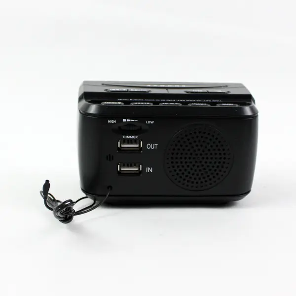 DreamSky Digital Alarm Clock Radio Black Display With Power Adapter Tested