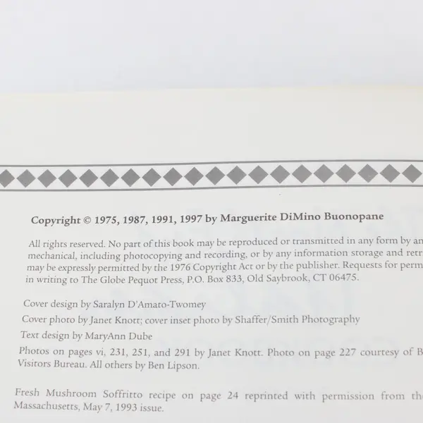 The North End Italian Cookbook 4th Edition Marguerite DiMino Buonopane