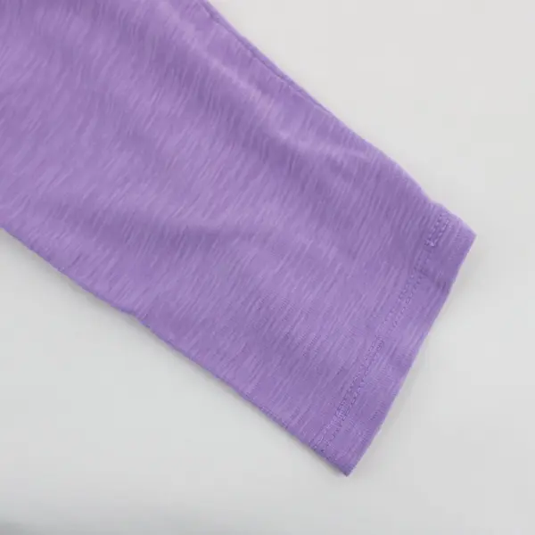 Kirkland Signature Women's Purple Cotton Blend 3/4 Sleeve Shirt S 7991664