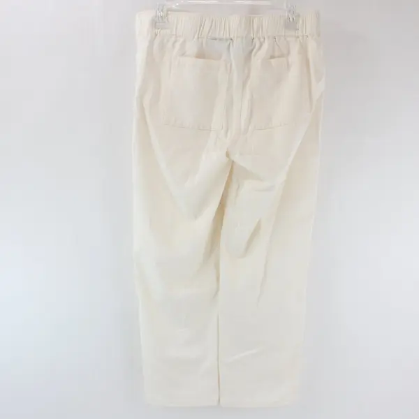 Buffalo David Bitton Women's Cream Capri Pants Drawstring Waist Size S
