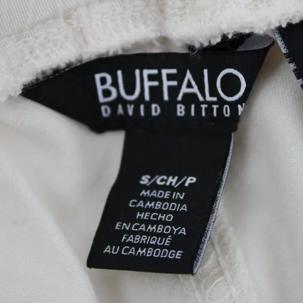 Buffalo David Bitton Women's Cream Capri Pants Drawstring Waist Size S