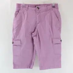 Lee Women's Purple Cargo Shorts Relaxed Fit Mid-Rise Size 8P