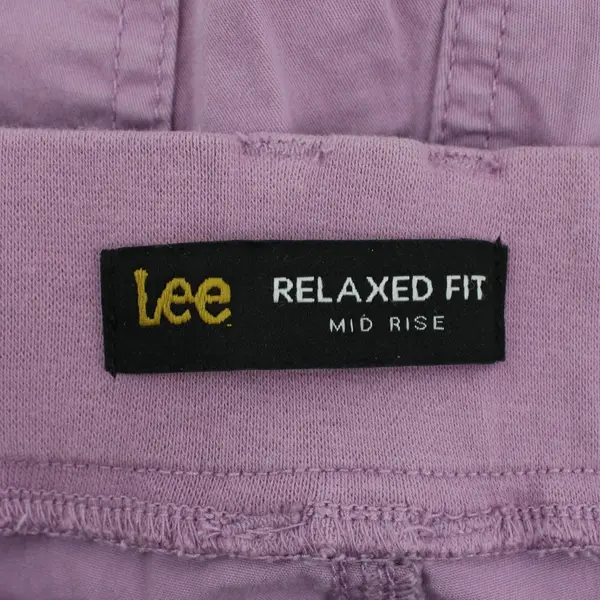 Lee Women's Purple Cargo Shorts Relaxed Fit Mid-Rise Size 8P
