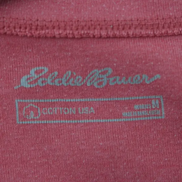Eddie Bauer Women's Pink Rose Long Sleeve V-Neck Shirt Size M