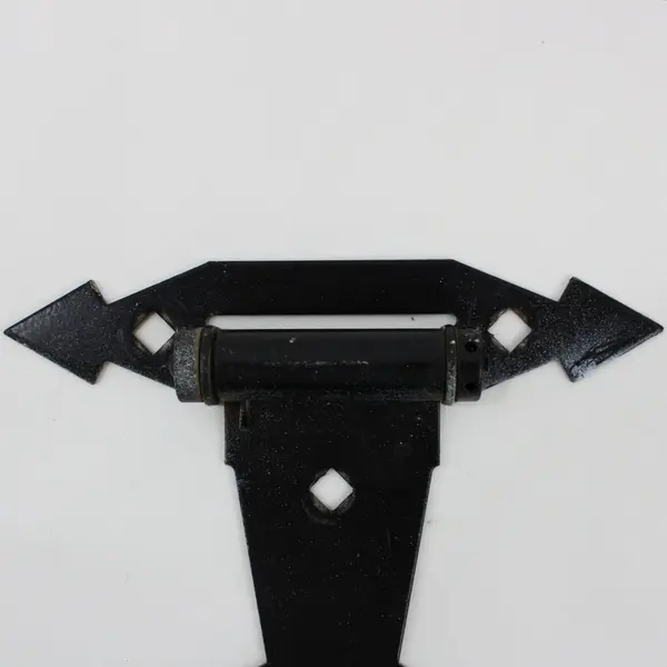 Set of 4 Heavy-Duty Black Metal Decorative Gate Barn Door Hinges, No Hardware 