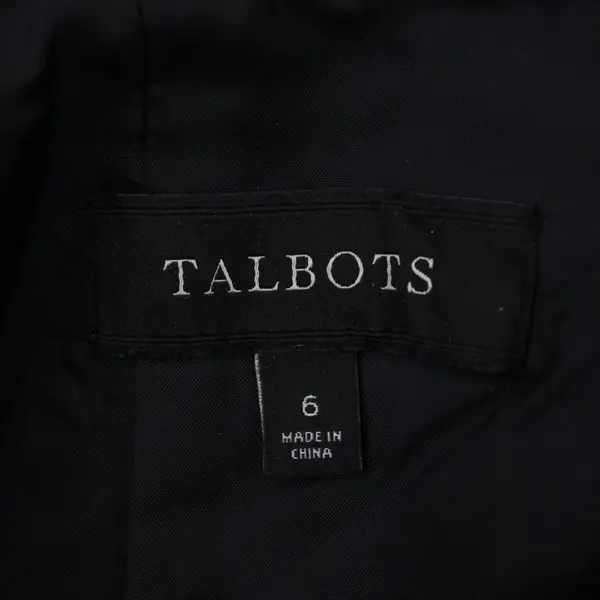 Talbots Women's Wool Blend Pencil Skirt Black Gray Knee Length Size 6 FLAWED