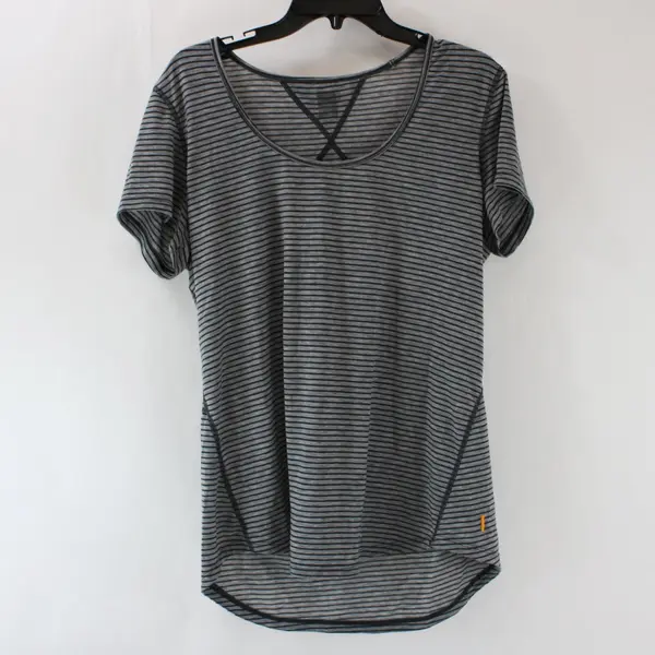 Lucy Gray Women's Athletic T-Shirt Medium Black Striped