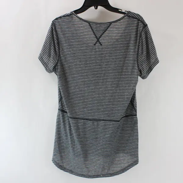 Lucy Gray Women's Athletic T-Shirt Medium Black Striped