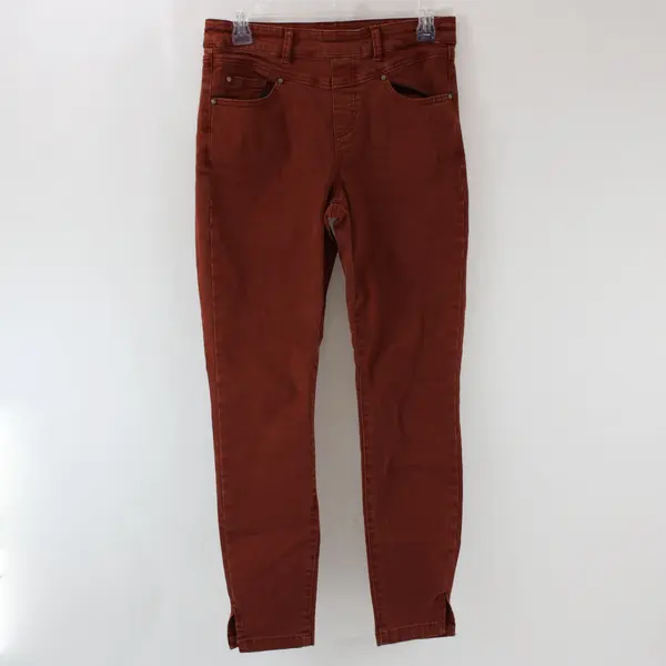 Tribal 46990-2020W Women's Burnt Orange Skinny Pull-On Jeans Size 4