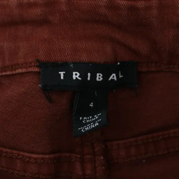 Tribal 46990-2020W Women's Burnt Orange Skinny Pull-On Jeans Size 4
