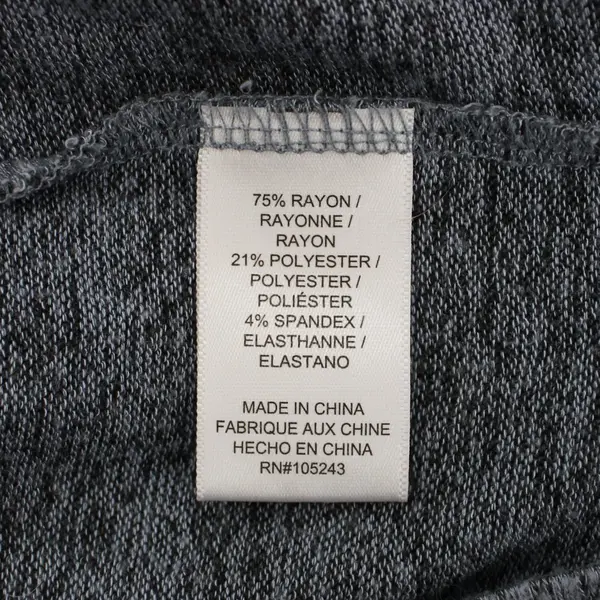 Crew Knitwear Women's Gray Marled Knit Lightweight Hoodie Top Size M