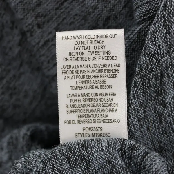 Crew Knitwear Women's Gray Marled Knit Lightweight Hoodie Top Size M