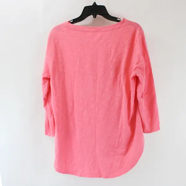 Escape by Habitat Women's Small 3/4 Sleeve Pink T-Shirt