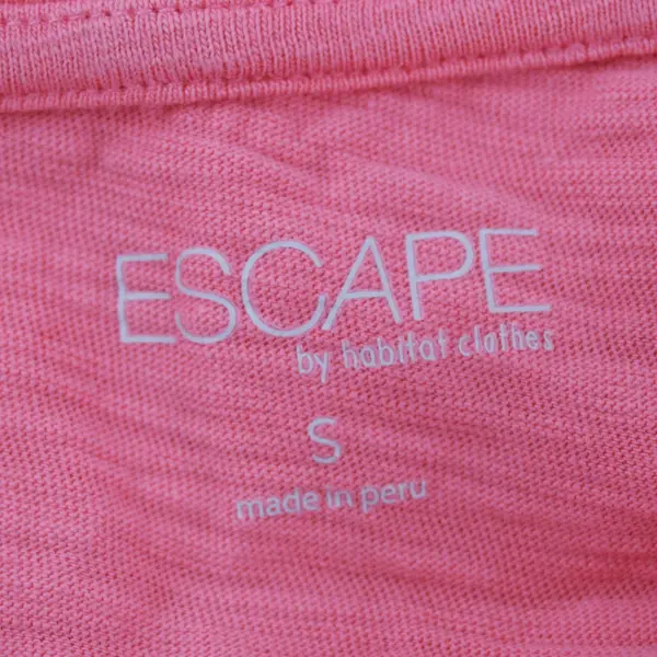 Escape by Habitat Women's Small 3/4 Sleeve Pink T-Shirt