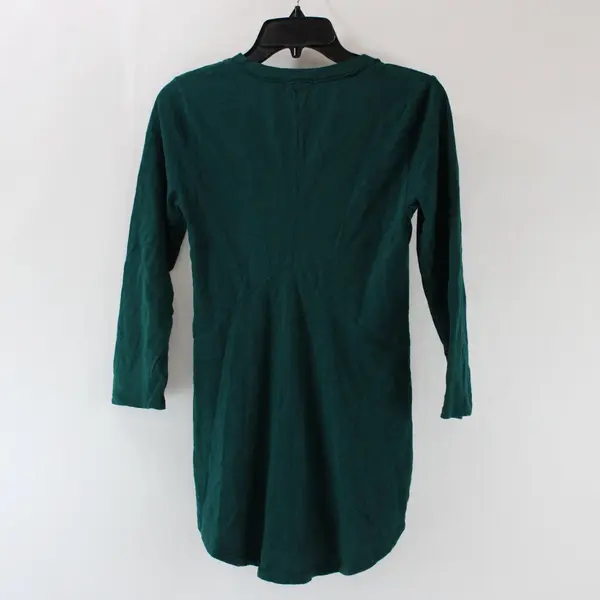 Mod-O-Doc Women's Small Forest Green V-Neck Full Sleeve Top 445-17746