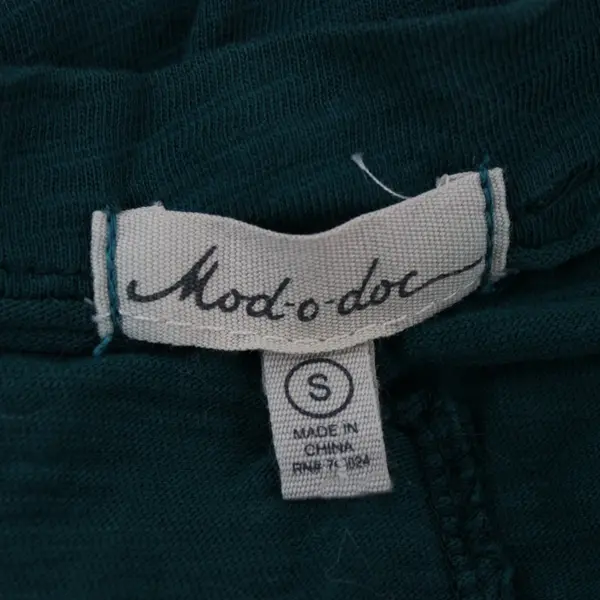 Mod-O-Doc Women's Small Forest Green V-Neck Full Sleeve Top 445-17746