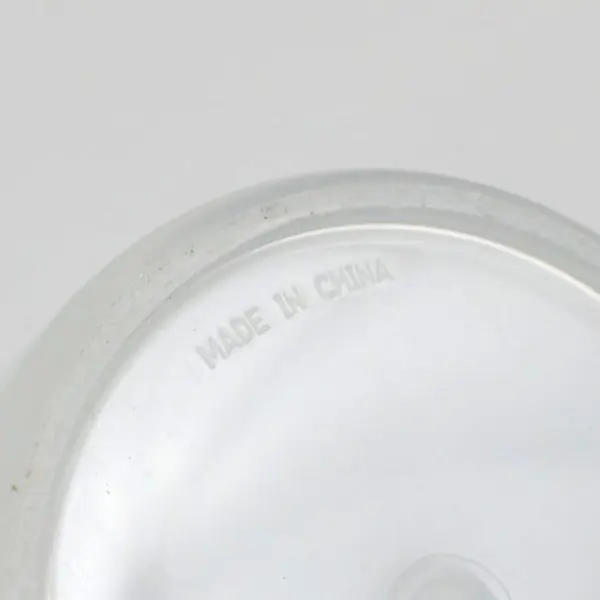Transparent Straw Dispenser Holder with Blue Lid Weighted Base