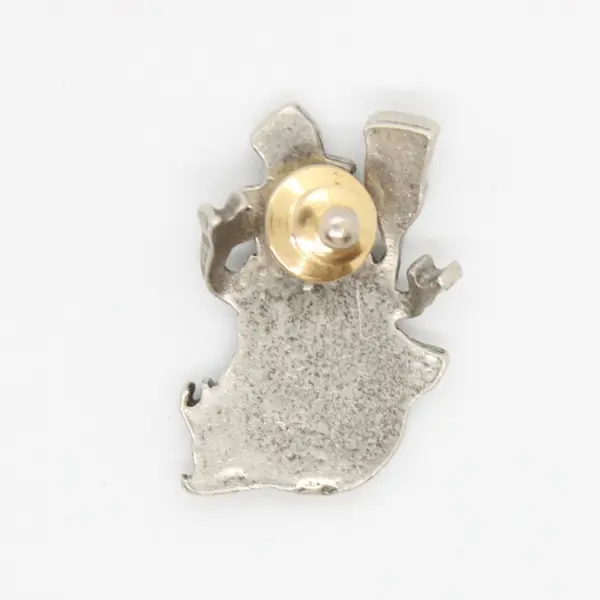 Avon Snowman Brooch Pin Silver Tone Metal Winter Holiday Jewelry 1.3"