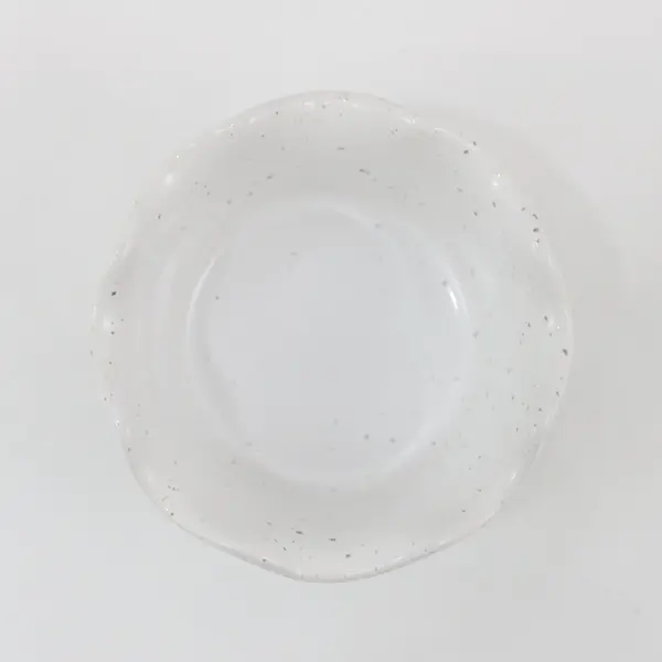 Speckled Scalloped Ceramic Bowl 3.5in Small Serving Condiment