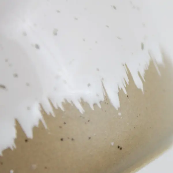 Speckled Scalloped Ceramic Bowl 3.5in Small Serving Condiment