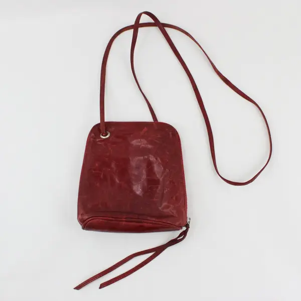 Latico Burgundy Leather Crossbody Shoulder Bag Purse