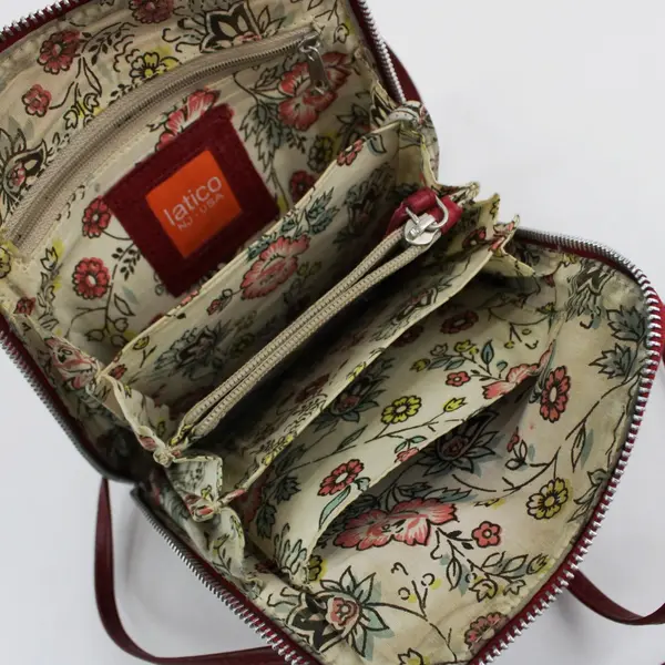 Latico Burgundy Leather Crossbody Shoulder Bag Purse